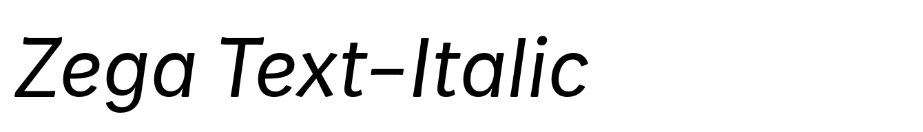 Zega Text-Italic